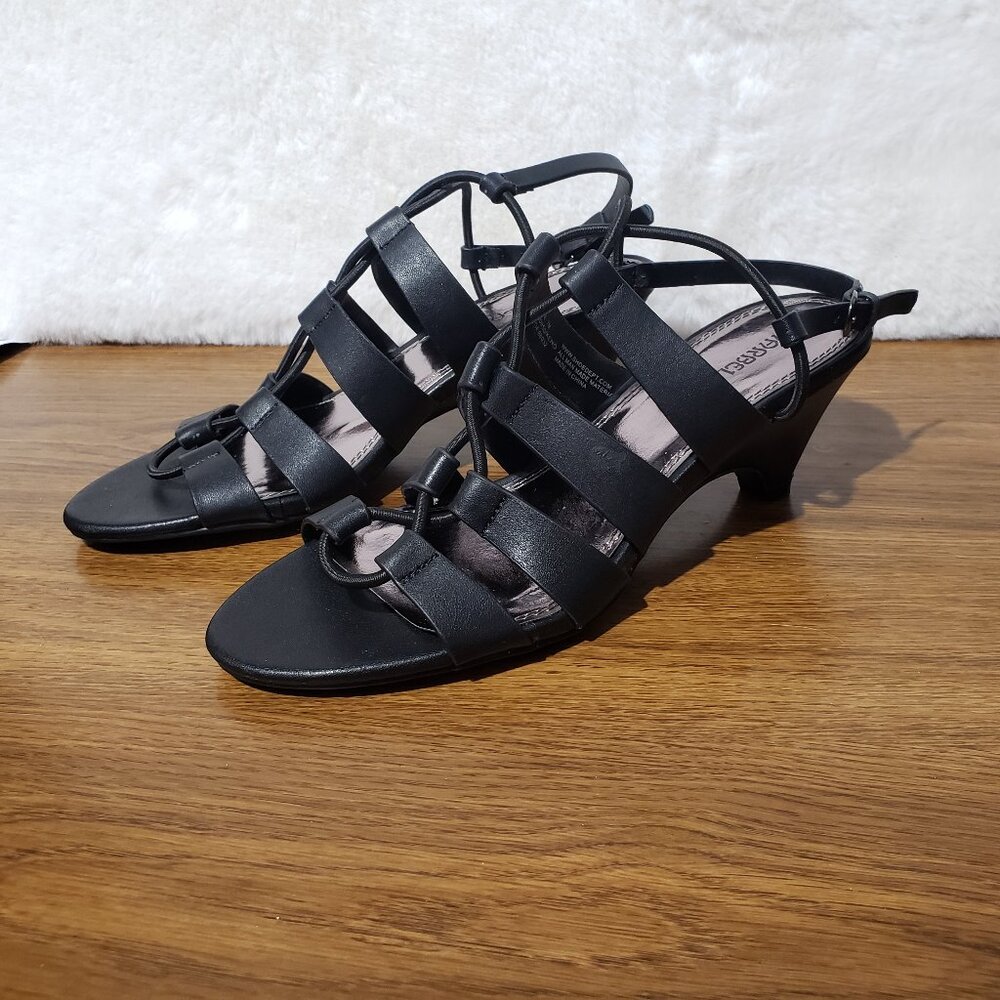 Marbella 7 M Black Strappy Heels Shoes Strappy Women's Sandals‎ Career Casual